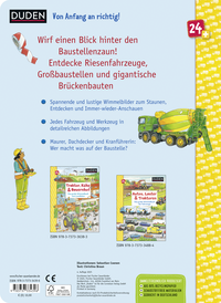 Zusatzmaterial 9783737334396 U4 von Digger, Crance & Tunnels. The Big Look - and Find Construction Site Book: Wimmeliges Bilderbuch für Kinder ab 2 Jahren von Christina Braun, Sebastian Coenen