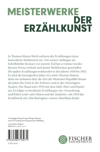 Zusatzmaterial 9783596713271 U4 von Späte Erzählungen 1919-1953 von Thomas Mann
