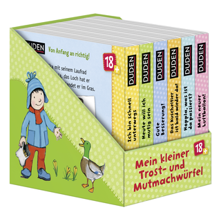 Buchcover von Duden 18+: Mein kleiner Trost-und-Mutmach-Würfel: ab 18 Monaten