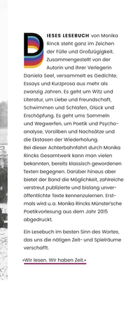 Zusatzmaterial KL 978 3 10 397420 1 vorne von Champagner für die Pferde: Ein Lesebuch von Monika Rinck