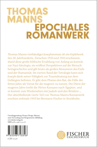 Zusatzmaterial 9783596713318 U4 von Joseph und seine Brüder IV. Joseph der Ernährer (Neuausgabe): Roman von Thomas Mann