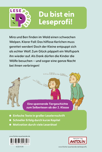Zusatzmaterial 9783737300346 U4 von Leseprofis – Ein kleiner Wolf braucht Hilfe, 2. Klasse von Irene Margil, Nadine Jessler