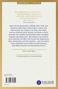 Zusatzmaterial 9783596713455 U4 von Die Kaiser von Rom: Herrscher über Volk und Reich von Mary Beard