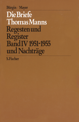 Buchcover von Die Briefe von 1951 und 1955 und Nachträge von Thomas Mann