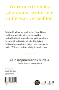 Zusatzmaterial 9783596710201 U4 von Sinnbilder: Verzicht als Inspiration für ein gelingendes Leben von Reinhold Messner, Diane Messner