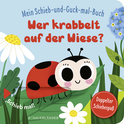 Buchcover von Mein Schieb & Guck-mal-Buch: Wer krabbelt auf der Wiese?: Krabbeltiere Spielbuch ab 2 Jahren