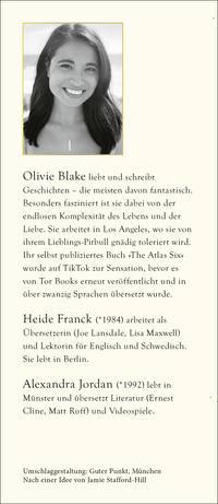 Zusatzmaterial KL 978 3 596 70765 2 hinten von The Atlas Paradox: Schicksal ist eine Entscheidung von Olivie Blake