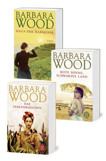 Buchcover von Starke Frauen, weites Land: Drei Romane in einem Bundle: Das Perlenmädchen / Haus der Harmonie / Rote Sonne, schwarzes Land von Barbara Wood