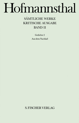 Buchcover von Gedichte 2: Aus dem Nachlaß von Hugo von Hofmannsthal