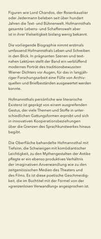 Zusatzmaterial KL 978 3 10 397553 6 vorne von Hugo von Hofmannsthal: Grenzenlose Verwandlung: Biographie  von Elsbeth Dangel-Pelloquin, Alexander Honold