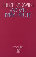 Buchcover von Wozu Lyrik heute: Dichtung und Leser in der gesteuerten Gesellschaft von Hilde Domin