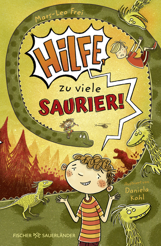 Buchcover von Hilfe, zu viele Saurier!
