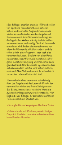 Zusatzmaterial KL 978 3 10 397587 1 vorne von Sex & Rage: Roman von Eve Babitz