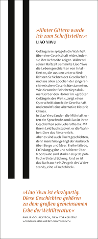 Zusatzmaterial KL 978 3 10 397078 4 vorne von 18 Gefangene : Fluchtgeschichten aus China, dem größten Gefängnis der Welt von Liao Yiwu