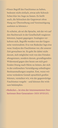 Zusatzmaterial KL 978 3 10 397724 0 vorne von Dieser Drang nach Härte: Über den neuen Faschismus von Eva von Redecker