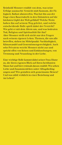 Zusatzmaterial KL 978 3 10 397169 9 vorne von Sinnbilder: Verzicht als Inspiration für ein gelingendes Leben von Reinhold Messner, Diane Messner