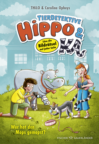 Buchcover von Tierdetektive Hippo & Ka – Wer hat den Mops gemopst? : Löse die Bildrätsel auf jeder Seite