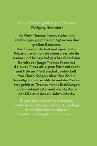 Zusatzmaterial 9783103976472 U4 von Die Erzählungen  von Thomas Mann