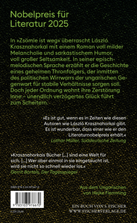 Zusatzmaterial 9783103976670 U4 von Zsömle ist weg: Roman von László Krasznahorkai