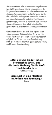 Zusatzmaterial KL 978 3 10 397564 2 vorne von Der ehrliche Finder: Roman von Lize Spit