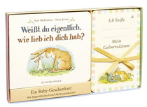 Buchcover von Weißt du eigentlich, wie lieb ich dich hab? Ein Baby-Geschenkset: Mit Pappbilderbuch und Meilensteinkarten von Sam McBratney