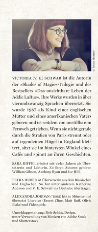 Zusatzmaterial KL 978 3 596 70739 3 hinten von Threads of Power: Die feinen Fäden der Magie von V. E. Schwab
