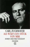 Buchcover von Als wär's ein Stück von mir von Carl Zuckmayer