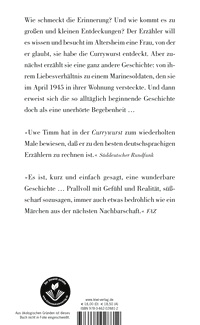 Zusatzmaterial 9783462028812 U4 von The Invention of Curried Sausage: Novelle von Uwe Timm