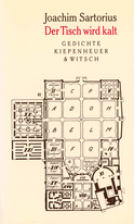 Buchcover von Der Tisch wird kalt: Gedichte von Joachim Sartorius
