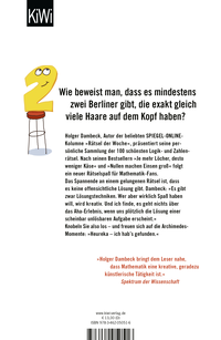 Zusatzmaterial 9783462050516 U4 von Three Logicians Walk Into A Bar… The Greatest Math Riddles: Die schönsten Mathe-Rätsel von Holger Dambeck