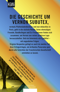 Zusatzmaterial 9783462052848 U4 von Das Leben des Vernon Subutex 2: Roman von Virginie Despentes