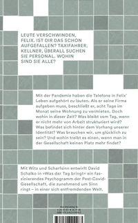 Zusatzmaterial 9783462004083 U4 von Was der Tag bringt: Roman von David Schalko
