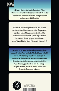 Zusatzmaterial 9783462005394 U4 von Cinema Speculation von Quentin Tarantino