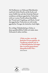 Zusatzmaterial 9783462050882 U4 von Irgendjemand musste die Täter ja bestrafen: Die Rache der Juden, das Versagen der deutschen Justiz nach 1945 und das Märchen deutsch-jüdischer Versöhnung von Achim Doerfer