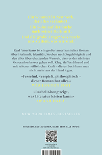 Zusatzmaterial 9783462005721 U4 von Real Americans: Roman von Rachel Khong