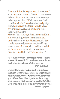Zusatzmaterial 9783462050868 U4 von Sechs Koffer: Roman von Maxim Biller