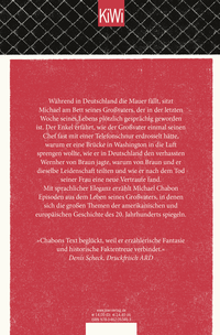 Zusatzmaterial 9783462053463 U4 von Moonglow: Roman von Michael Chabon