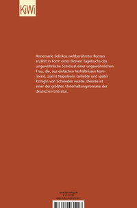 Zusatzmaterial 9783462031027 U4 von Désirée: Roman von Annemarie Selinko