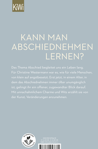 Zusatzmaterial 9783462053371 U4 von Sometimes it’s Light as a Feather. On Small and Big Goodbyes: Von kleinen und großen Abschieden von Christine Westermann