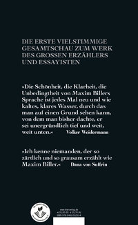 Zusatzmaterial 9783462052534 U4 von Inside the Head of Maxim Biller. Essays on His Work: Essays zum Werk