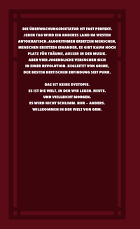 Zusatzmaterial 9783462051438 U4 von GRM: Brainfuck. Roman von Sibylle Berg