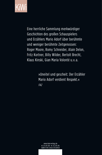 Zusatzmaterial 9783462053098 U4 von Der Fenstersturz: Merkwürdige Geschichten von Mario Adorf