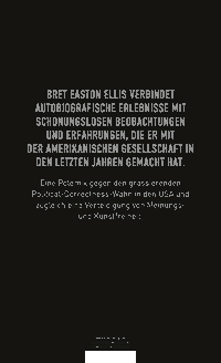 Zusatzmaterial 9783462053517 U4 von Weiß von Bret Easton Ellis