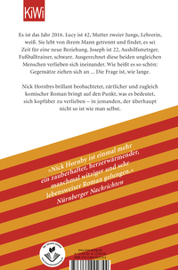 Zusatzmaterial 9783462002744 U4 von Just Like You: Roman von Nick Hornby