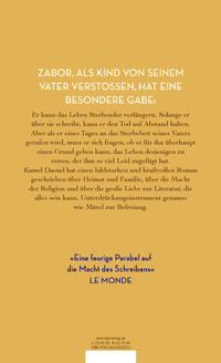 Zusatzmaterial 9783462052022 U4 von Zabor: Roman von Kamel Daoud