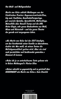 Zusatzmaterial 9783462055900 U4 von Meldungen aus dem Wald: Gegenwartsmitschriften von Moritz von Uslar