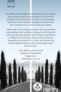 Zusatzmaterial 9783462003550 U4 von Fahrtwind: Roman von Klaus Modick