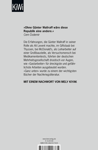 Zusatzmaterial 9783462017335 U4 von Lowest of the Low: Mit einem Nachwort von Mely Kiyak von Günter Wallraff