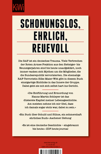 Zusatzmaterial 9783462015027 U4 von Ich dachte, bis dahin bin ich tot: Meine Zeit als RAF-Terroristin und mein Leben danach von Silke Maier-Witt