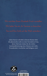 Zusatzmaterial 9783462003277 U4 von Elizabeth Finch: Roman von Julian Barnes
